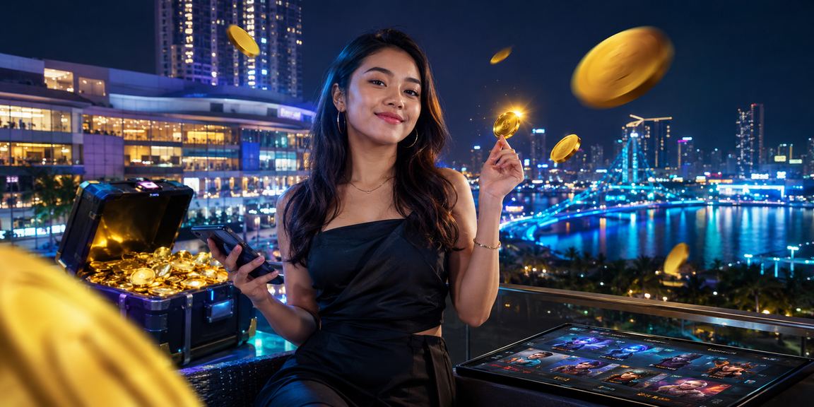 Model Vietnam menikmati taruhan esports dengan antusias menggunakan ponsel